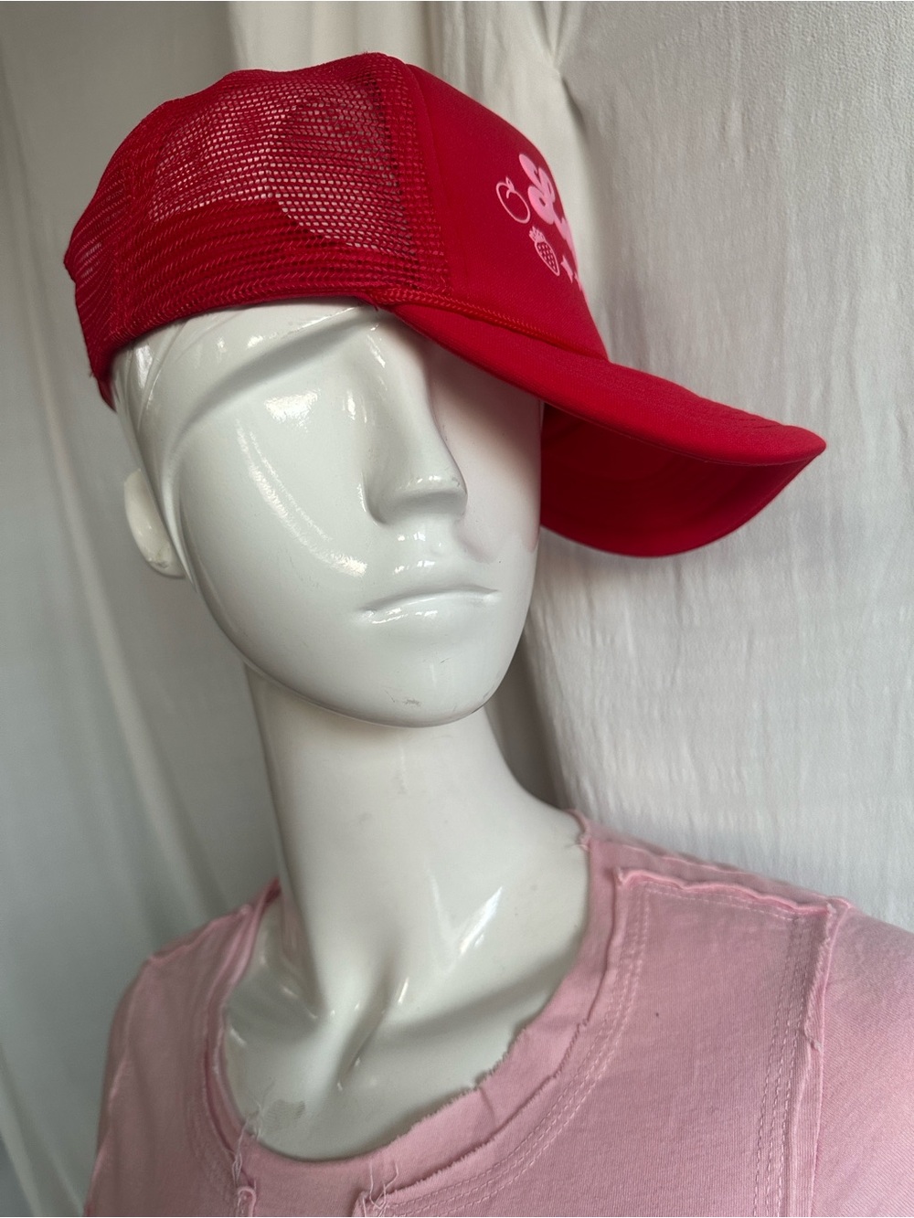New Red mesh Cap Unisex Adjustable size